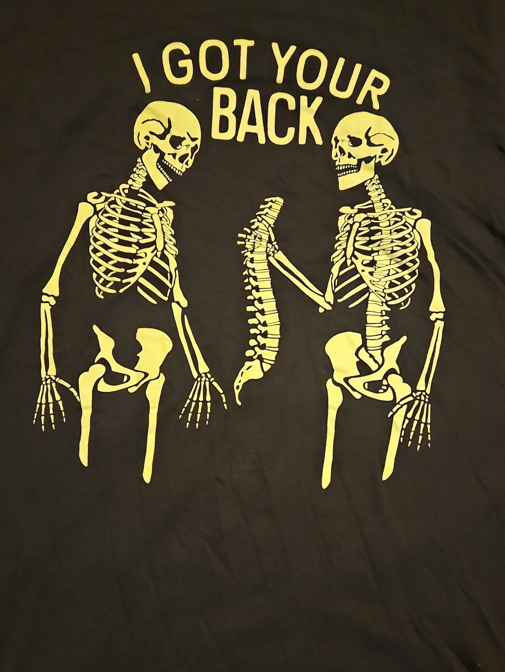 Halloween Skeleton Pun Got Your Back Tshirt XL